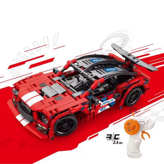RC Sports Car Sportski Automobiil na daljinski upravljač kockice na sklapanje crveni