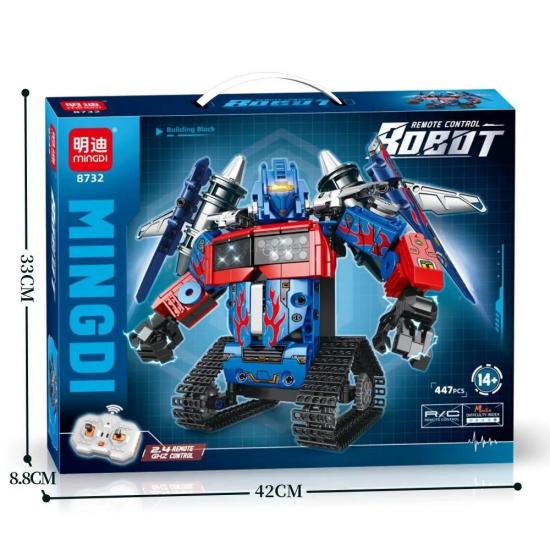 RC Robot na daljinski Mingdi 8733 plavi robot kockice za sklapanje 447 dela