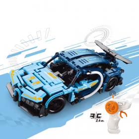 RC Sports Car Sportski Automobiil na daljinski upravljač kockice na sklapanje plavi