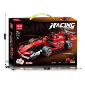 Formula Trkački Auto Mingdi - Kockice za Slaganje na daljinski upravljač
