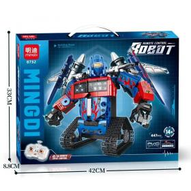 RC Robot na daljinski Mingdi 8733 plavi robot kockice za sklapanje 447 dela